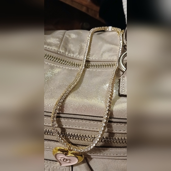 💖✨ Fashion Heart Tennis Necklace | NWT | Gold Finish | CZ Sparkle ✨💖 - Picture 3 of 11